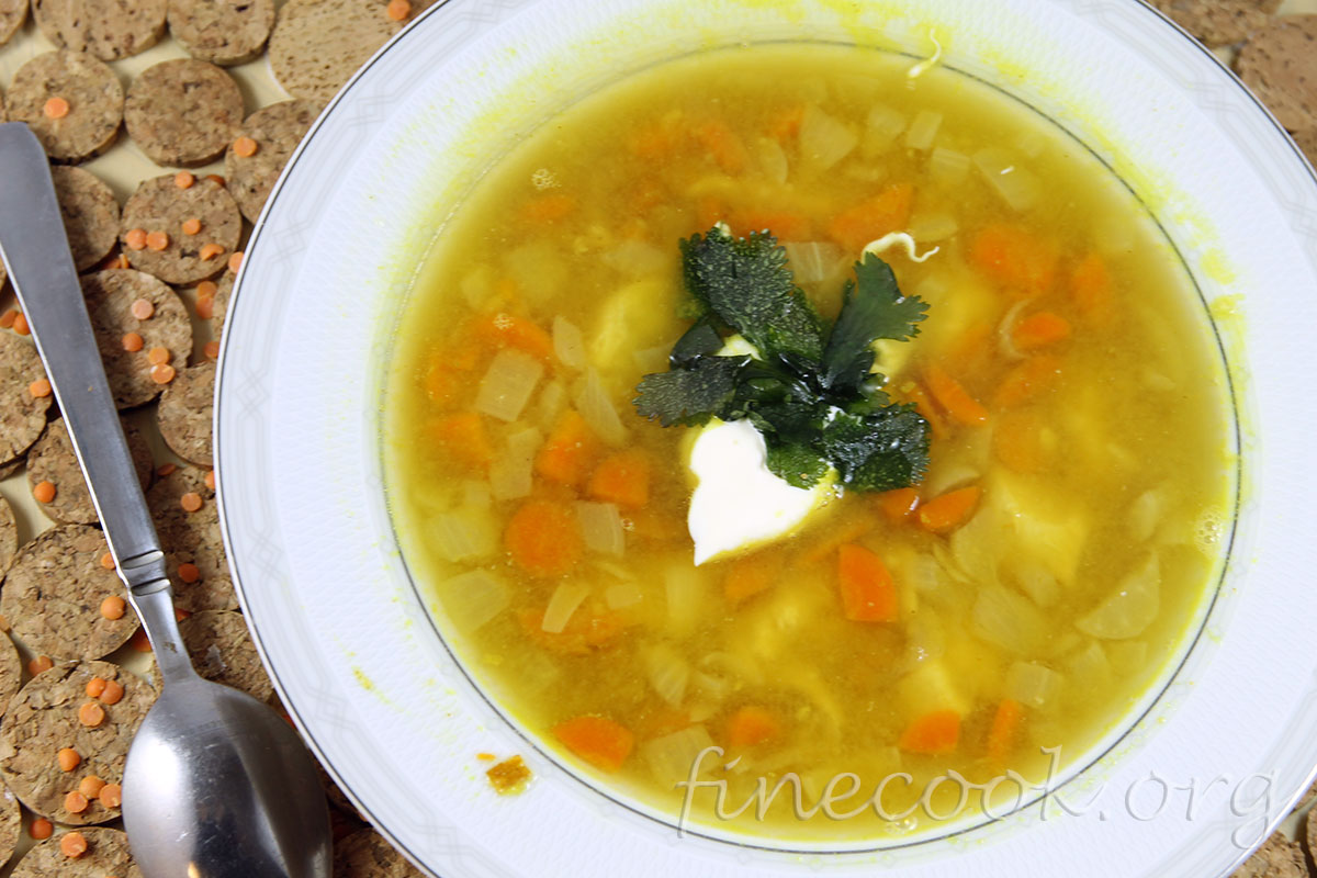 Чечевичный суп с карри